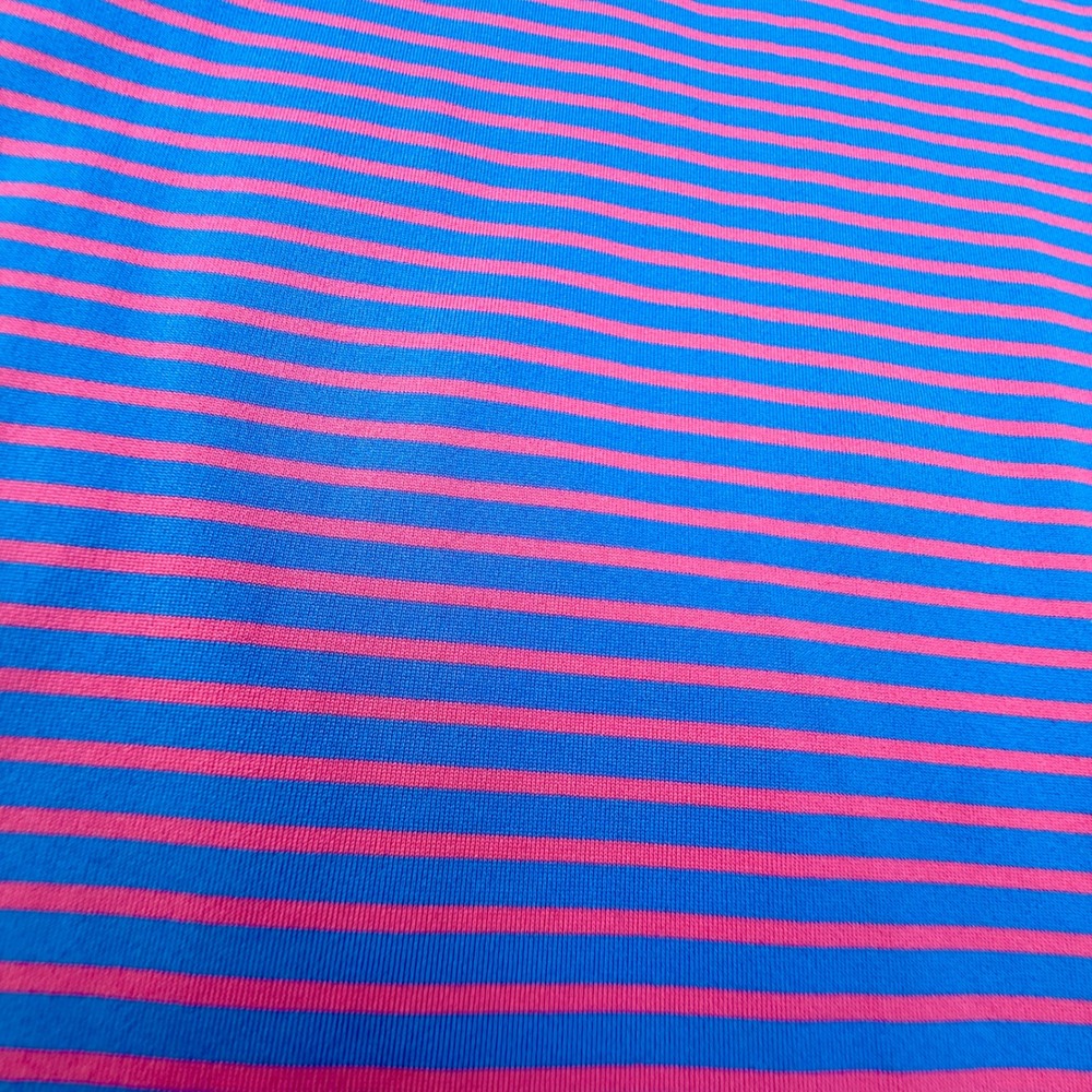 Vineyard Vines Performance Polo Shirt Mens Large Blue Pink Striped Short Sleeve - Picture 4 of 8